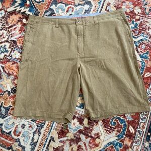 Tommy Bahama Olive Green Flat Front Shorts